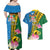 Personalised Malampa Fiji Day Couples Matching Off Shoulder Maxi Dress and Hawaiian Shirt Tropical Tapa Pattern