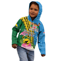 Personalised Malampa Fiji Day Kid Hoodie Tropical Tapa Pattern LT01 - Polynesian Pride