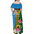 Personalised Malampa Fiji Day Off Shoulder Maxi Dress Tropical Tapa Pattern