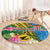 Malampa Fiji Day Round Carpet Tropical Tapa Pattern