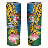 Personalised Malampa Fiji Day Skinny Tumbler Tropical Tapa Pattern LT01 Art - Polynesian Pride