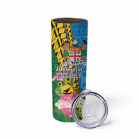 Personalised Malampa Fiji Day Skinny Tumbler Tropical Tapa Pattern LT01 - Polynesian Pride