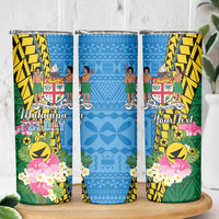 Personalised Malampa Fiji Day Skinny Tumbler Tropical Tapa Pattern LT01 - Polynesian Pride
