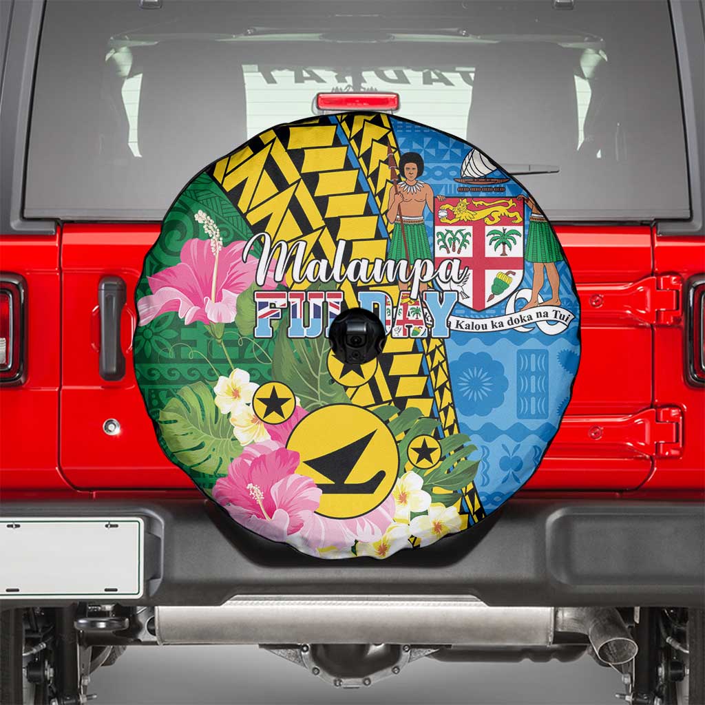 Malampa Fiji Day Spare Tire Cover Tropical Tapa Pattern LT01 - Polynesian Pride
