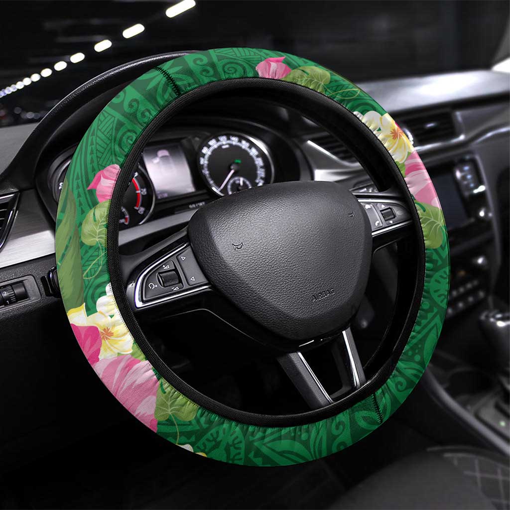 Malampa Fiji Day Steering Wheel Cover Tropical Tapa Pattern LT01 Universal Fit Art - Polynesian Pride