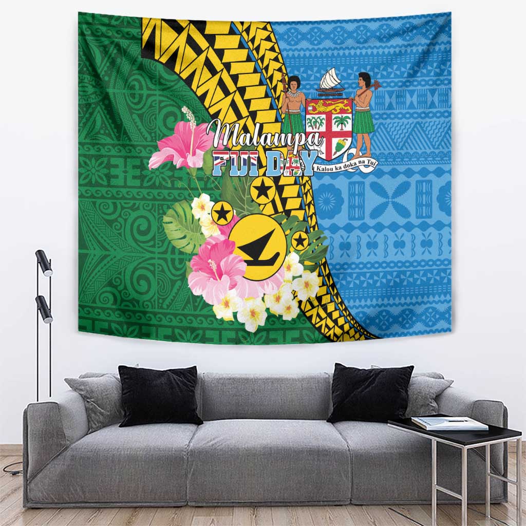 Malampa Fiji Day Tapestry Tropical Tapa Pattern LT01 Art - Polynesian Pride