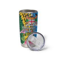 Personalised Malampa Fiji Day Tumbler Cup Tropical Tapa Pattern LT01 - Polynesian Pride