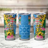Personalised Malampa Fiji Day Tumbler Cup Tropical Tapa Pattern LT01 - Polynesian Pride