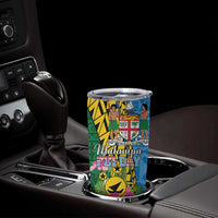 Personalised Malampa Fiji Day Tumbler Cup Tropical Tapa Pattern LT01 - Polynesian Pride