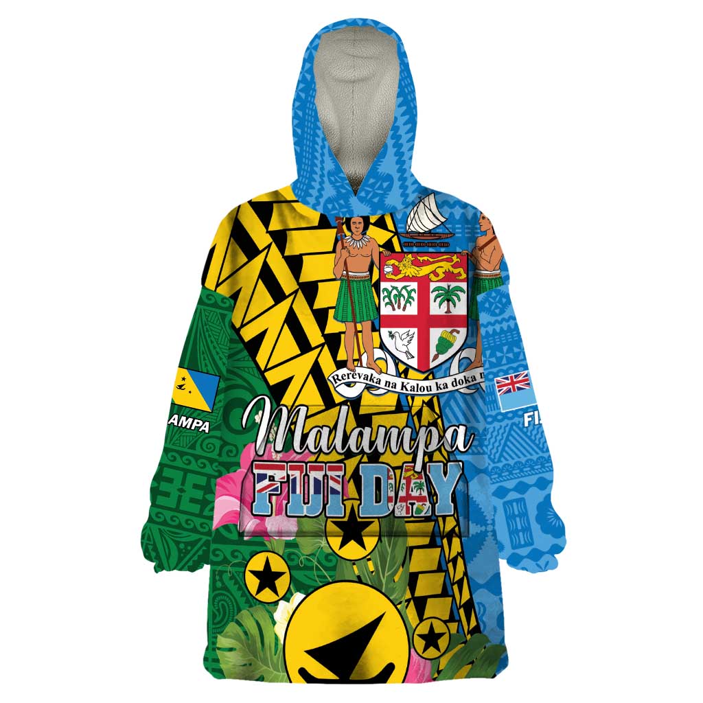 Personalised Malampa Fiji Day Wearable Blanket Hoodie Tropical Tapa Pattern LT01 One Size Art - Polynesian Pride