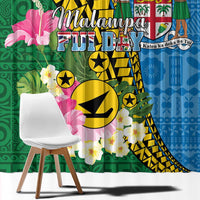 Malampa Fiji Day Window Curtain Tropical Tapa Pattern LT01 - Polynesian Pride