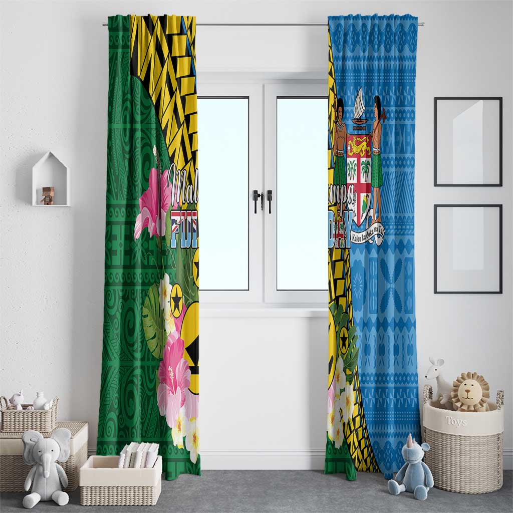 Malampa Fiji Day Window Curtain Tropical Tapa Pattern LT01 - Polynesian Pride