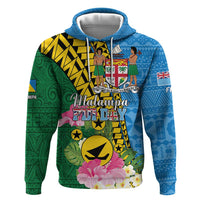 Personalised Malampa Fiji Day Zip Hoodie Tropical Tapa Pattern LT01 Pullover Hoodie Art - Polynesian Pride