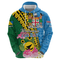 Personalised Malampa Fiji Day Zip Hoodie Tropical Tapa Pattern LT01 - Polynesian Pride