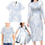 Samoa White Sunday Family Matching Long Sleeve Bodycon Dress and Hawaiian Shirt Plumeria Floral