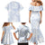 Samoa White Sunday Family Matching Mermaid Dress and Hawaiian Shirt Plumeria Floral