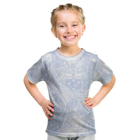 Samoa White Sunday Kid T Shirt Plumeria Floral LT01 White - Polynesian Pride