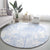 Samoa White Sunday Round Carpet Plumeria Floral