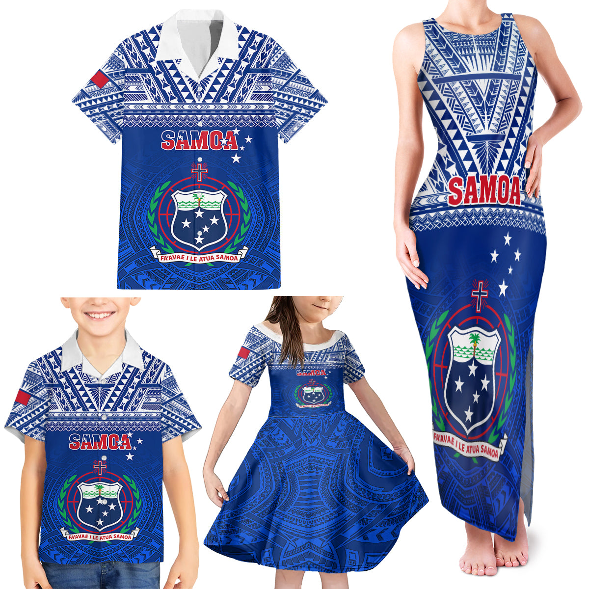 samoa-rugby-family-matching-tank-maxi-dress-and-hawaiian-shirt-manu-samoa-polynesian-tatoo-pattern