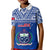 Samoa Rugby Kid Polo Shirt Manu Samoa Polynesian Tatoo Pattern LT01 Kid Blue - Polynesian Pride