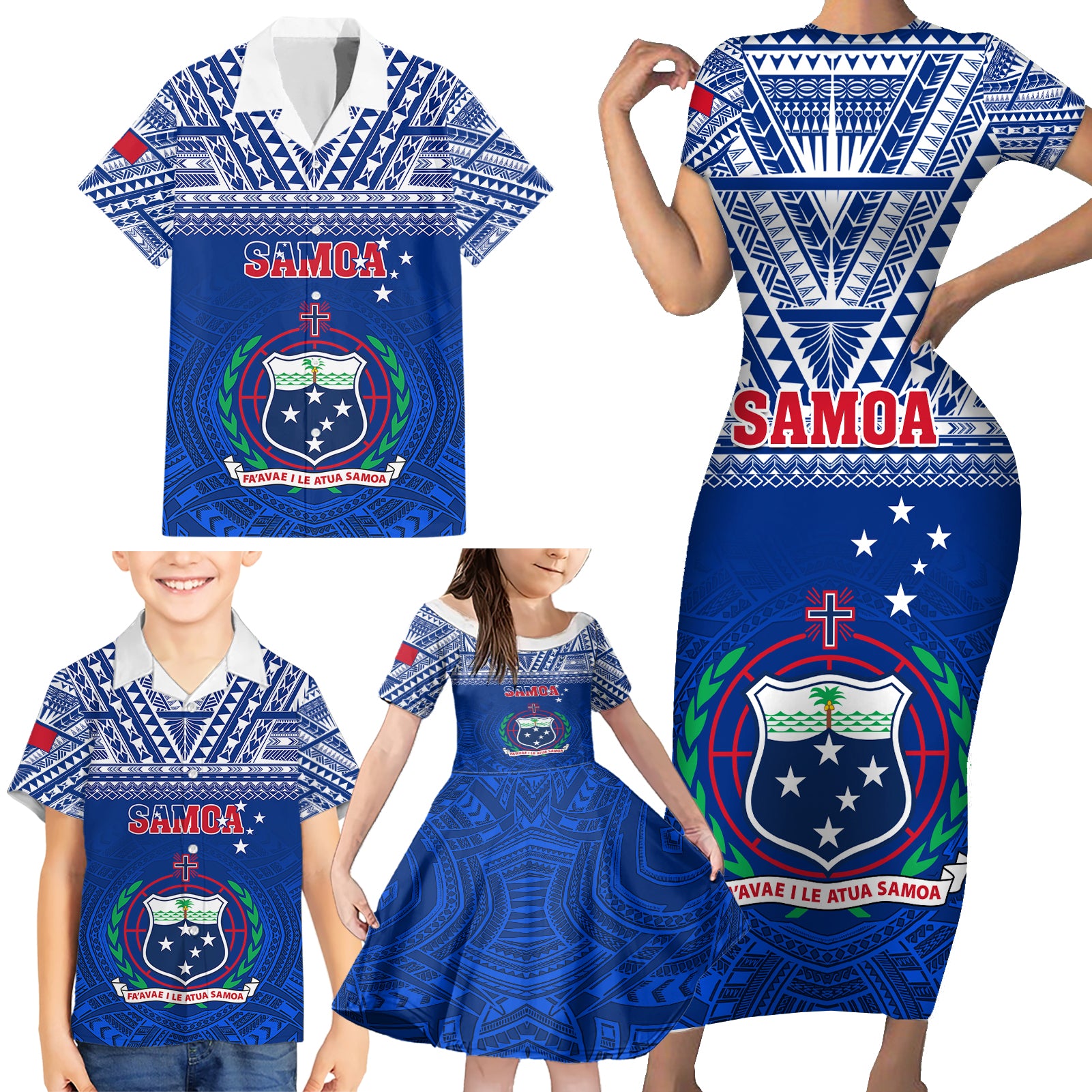 custom-samoa-rugby-family-matching-short-sleeve-bodycon-dress-and-hawaiian-shirt-manu-samoa-polynesian-tatoo-pattern