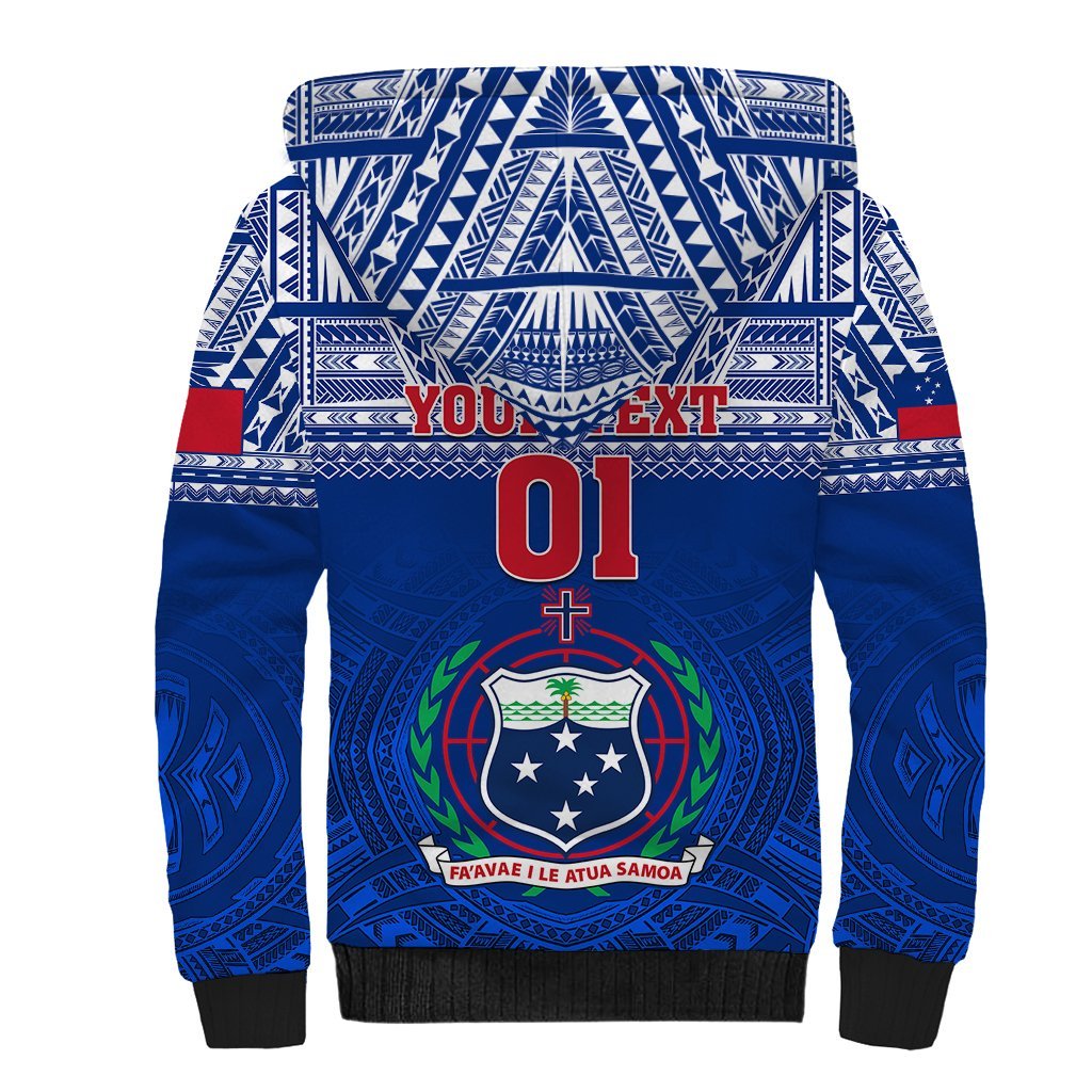 Custom Samoa Rugby Sherpa Hoodie Manu Samoa Polynesian Tatoo Pattern LT01 - Polynesian Pride