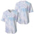 Samoa White Sunday Baseball Jersey Sweet Pastel Plumeria Floral