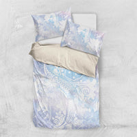Samoa White Sunday Bedding Set Sweet Pastel Plumeria Floral LT01 US Twin 172cm x 218cm White - Polynesian Pride