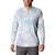 Samoa White Sunday Button Sweatshirt Sweet Pastel Plumeria Floral