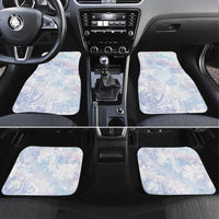Samoa White Sunday Car Mats Sweet Pastel Plumeria Floral LT01 Set 4pcs White - Polynesian Pride
