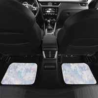 Samoa White Sunday Car Mats Sweet Pastel Plumeria Floral LT01 Set 2pcs - Back White - Polynesian Pride