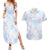 Samoa White Sunday Couples Matching Summer Maxi Dress and Hawaiian Shirt Sweet Pastel Plumeria Floral