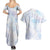 Samoa White Sunday Couples Matching Summer Maxi Dress and Hawaiian Shirt Sweet Pastel Plumeria Floral