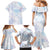 Samoa White Sunday Family Matching Mermaid Dress and Hawaiian Shirt Sweet Pastel Plumeria Floral