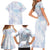 Samoa White Sunday Family Matching Short Sleeve Bodycon Dress and Hawaiian Shirt Sweet Pastel Plumeria Floral