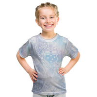 Samoa White Sunday Kid T Shirt Sweet Pastel Plumeria Floral LT01 White - Polynesian Pride