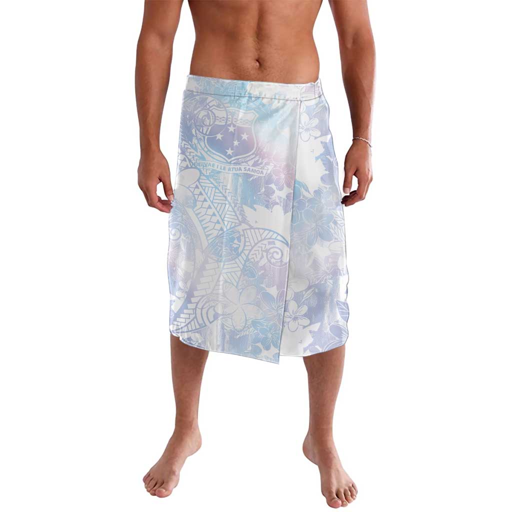 Samoa White Sunday Lavalava Sweet Pastel Plumeria Floral LT01 White - Polynesian Pride