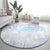 Samoa White Sunday Round Carpet Sweet Pastel Plumeria Floral