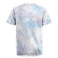 Samoa White Sunday Rugby Jersey Sweet Pastel Plumeria Floral LT01 - Polynesian Pride