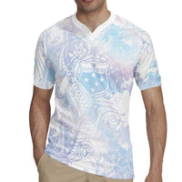 Samoa White Sunday Rugby Jersey Sweet Pastel Plumeria Floral LT01 - Polynesian Pride