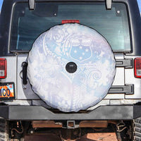 Samoa White Sunday Spare Tire Cover Sweet Pastel Plumeria Floral LT01 White - Polynesian Pride