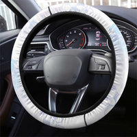 Samoa White Sunday Steering Wheel Cover Sweet Pastel Plumeria Floral LT01 - Polynesian Pride