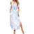 Samoa White Sunday Summer Maxi Dress Sweet Pastel Plumeria Floral