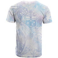 Samoa White Sunday T Shirt Sweet Pastel Plumeria Floral LT01 - Polynesian Pride
