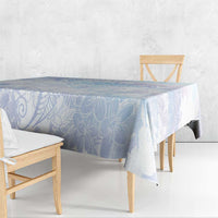 Samoa White Sunday Tablecloth Sweet Pastel Plumeria Floral LT01 - Polynesian Pride