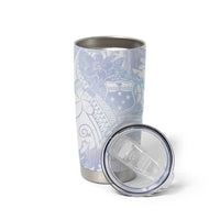 Samoa White Sunday Tumbler Cup Sweet Pastel Plumeria Floral LT01 - Polynesian Pride
