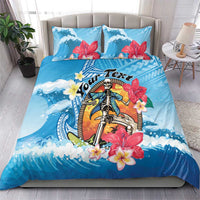 Personalized Aloha Hawaii Skeleton Surfing Bedding Set Tribal Shark Plumeria LT01 - Polynesian Pride