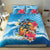 Personalized Aloha Hawaii Skeleton Surfing Bedding Set Tribal Shark Plumeria