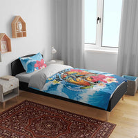 Personalized Aloha Hawaii Skeleton Surfing Bedding Set Tribal Shark Plumeria LT01 - Polynesian Pride