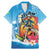 Personalized Aloha Hawaii Skeleton Surfing Family Matching Mermaid Dress and Hawaiian Shirt Tribal Shark Plumeria